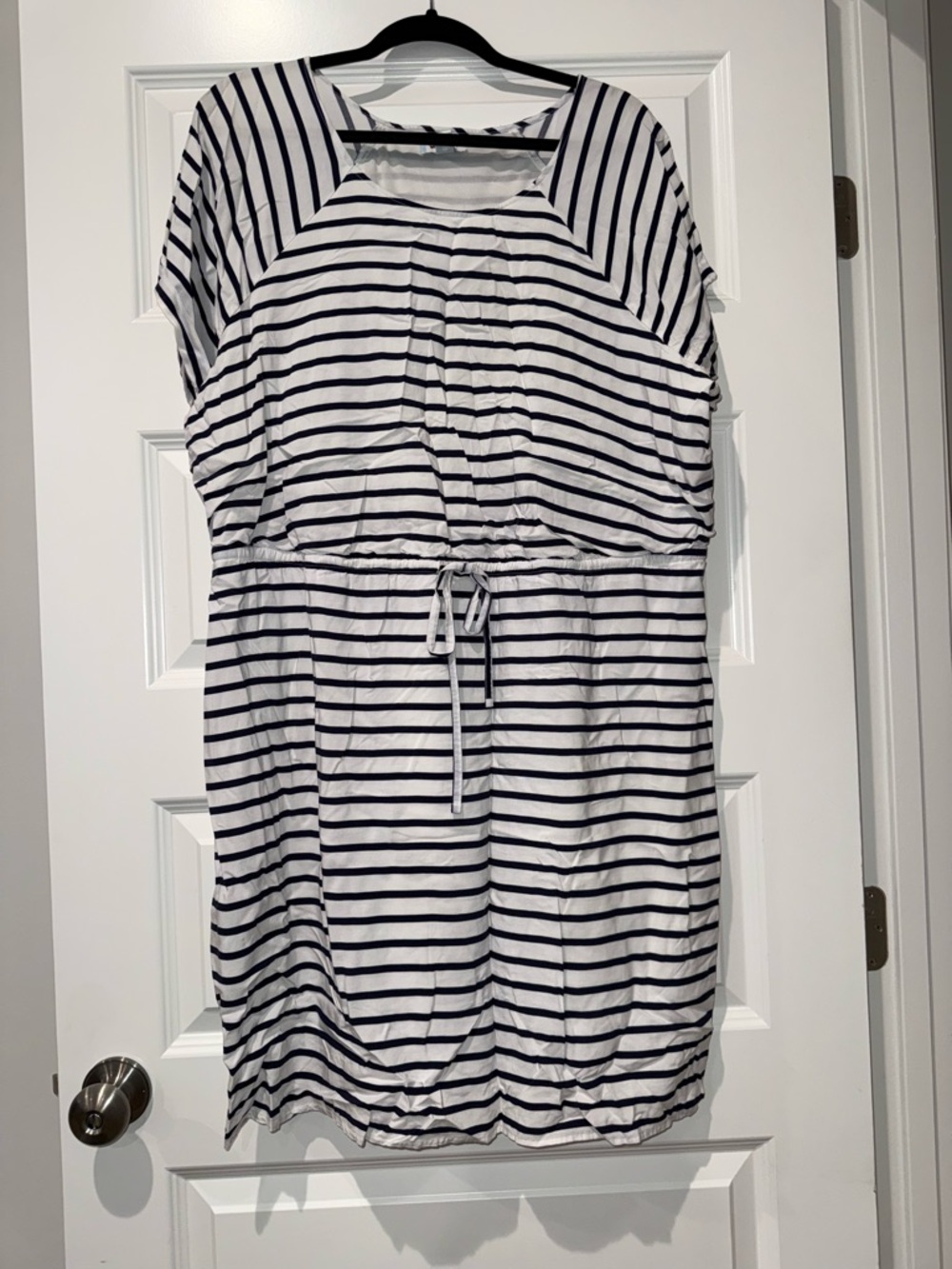 Old Navy Navy & White Striped Dress with tie string